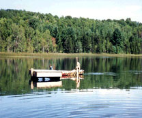 Porcupine Lake Summer Family Funon the lake at Porcupine Lake Cottage Rental in Gaylord, Michigan on 40 acres is available for hunters, snowmobilers, weekend getaways, summer camping, and family vacations. The cozy and clean cottage is available to rent for the weekend, entire week, or monthly rates are available too! Call Brian or Donna Clark at (989) 614-0248
